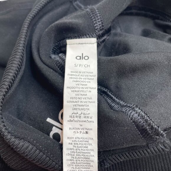 Alo High-Waist Alosoft Lounge Legging Solid Black Small - Picture 5 of 8